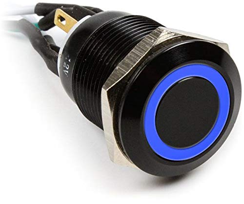 Impactics Vandalismustaster 19mm, IP65, blaue LED