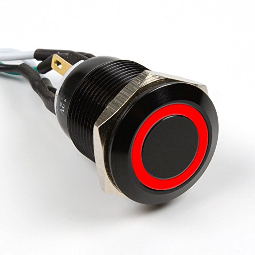 Impactics Vandalismustaster 19mm, IP65, rote LED