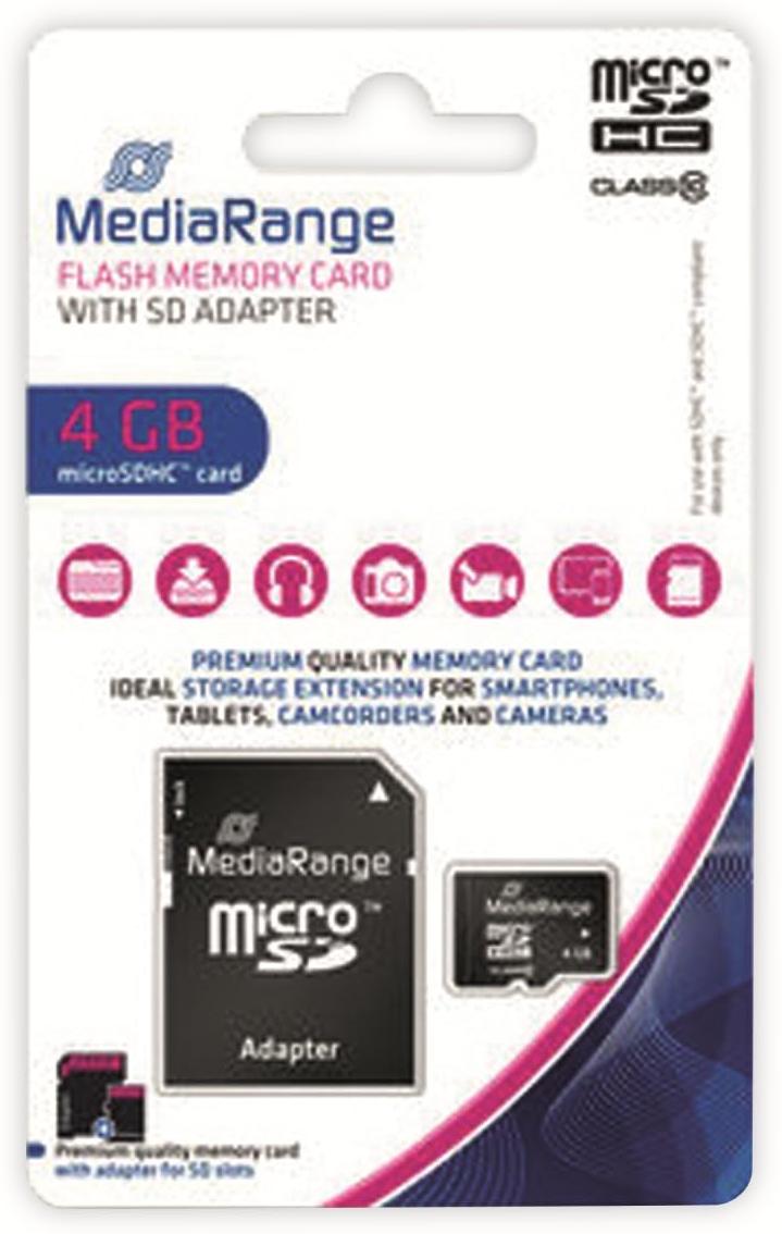 MediaRange MicroSDHC 4 Go