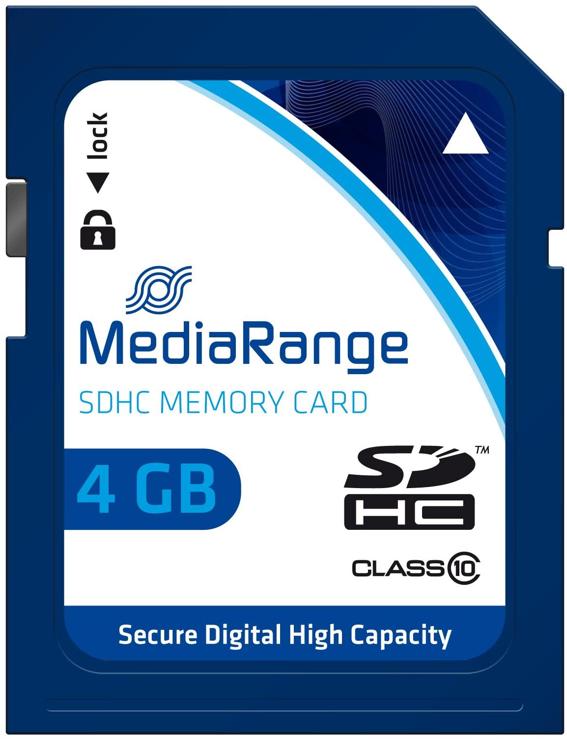 MediaRange Modèle du produit : Carte mémoire SDHC 4 Go, MediaRange classe 10