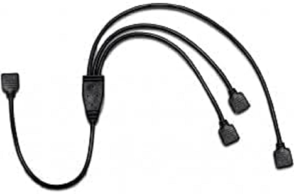 Inter-Tech Câble adaptateur y RVB 4 broches, 3 prises, 48 cm