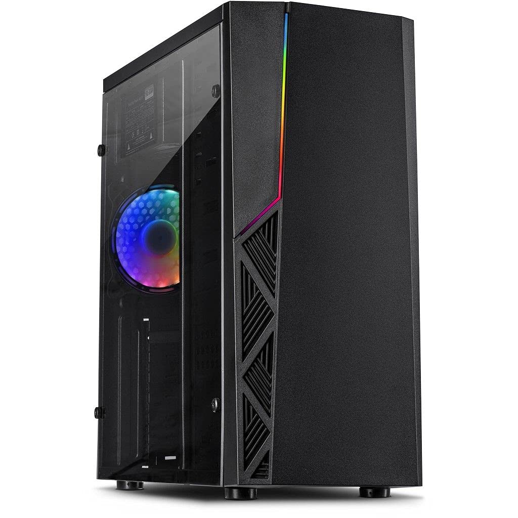 Inter-Tech Inter-Tech B-02 RGB : Boîtier Tour Noir pour une Puissance et un Style Optimaux