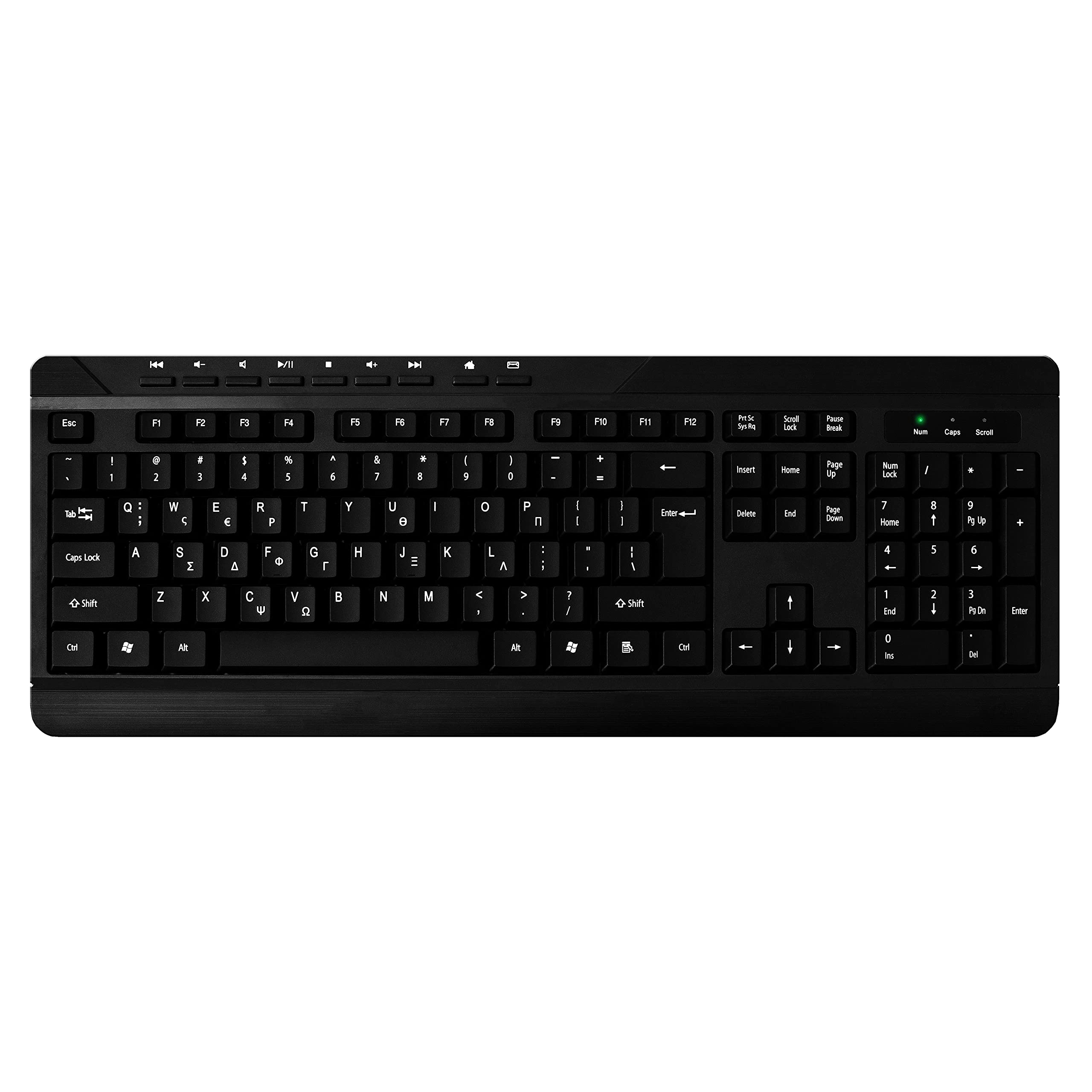 MediaRange Tastatur Multimedia Keyboard black QWERTY GR