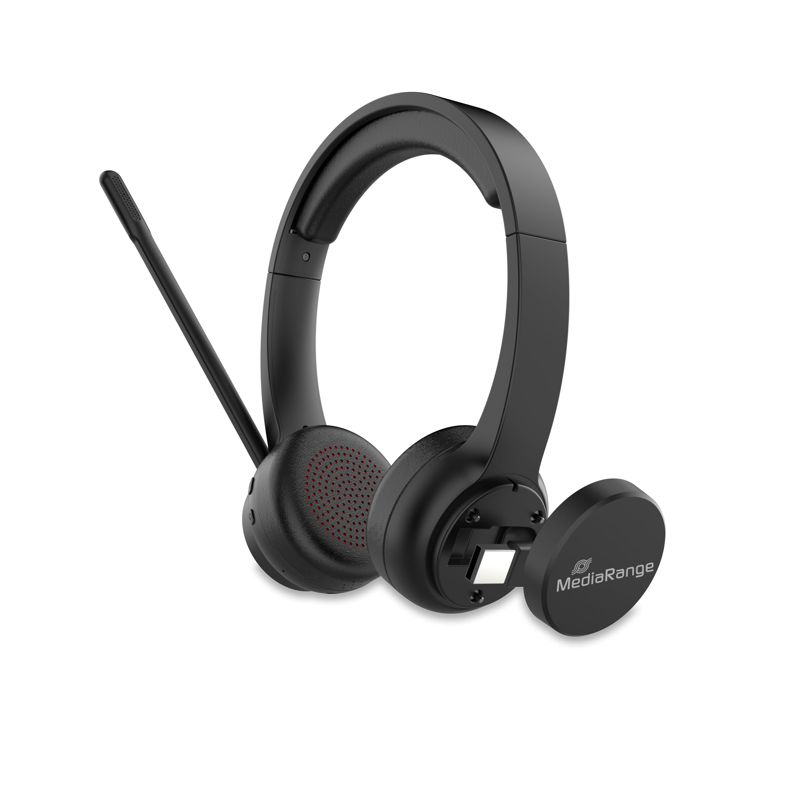 MediaRange Bluetooth ENC Stereo Headset 400mAh Akku schwarz