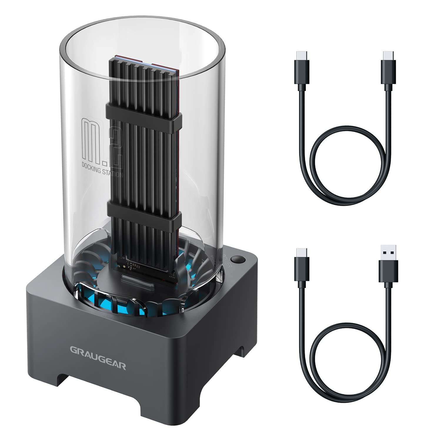 Graugear Docking Station pour M.2 NVMe SSD avec Heatsink et Ventilateur