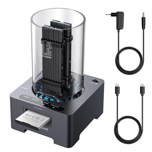 Graugear Docking + Kartenleser pour 1x M.2 NVMe, 1x M.2 NGFF, 1x CF-Express