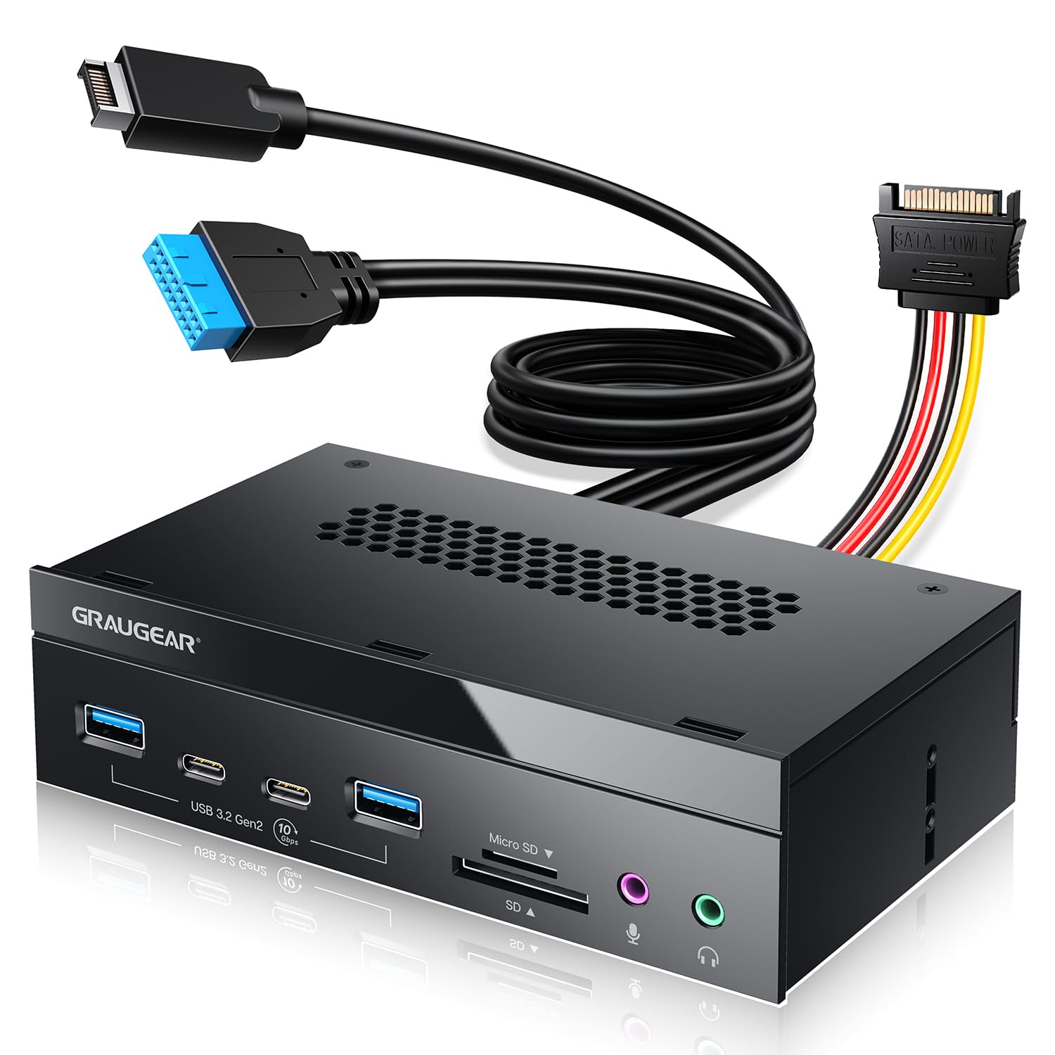 Graugear Multi Frontblende avec USB HUB et Kartenleser