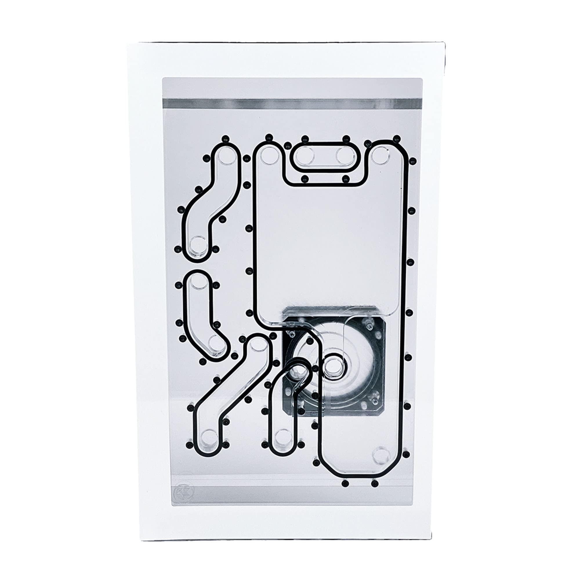 Stealkey Customs Lian Li O11D Mini Front MK2 D5 Distroplate - Acryl - blanc