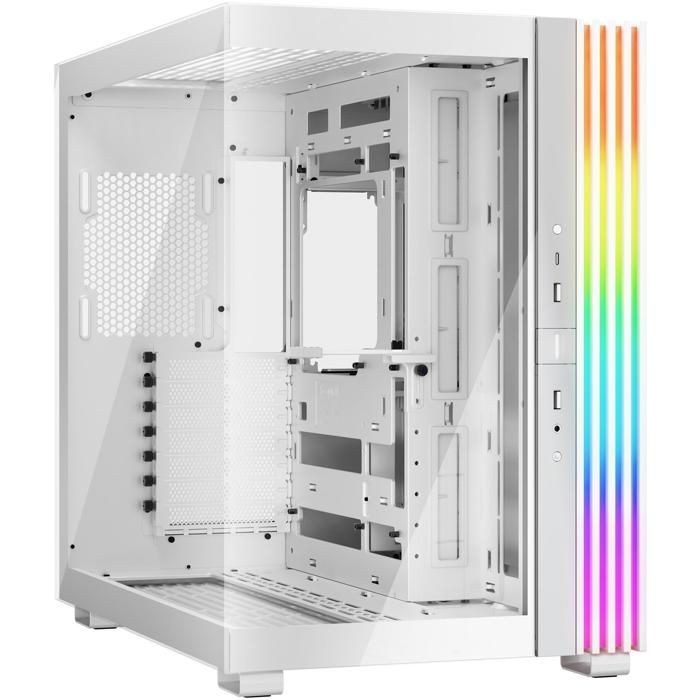 XYZprinting Boitier Moyen Tour ATX Tesseract X RGB avec panneaux vitrés (Blanc)