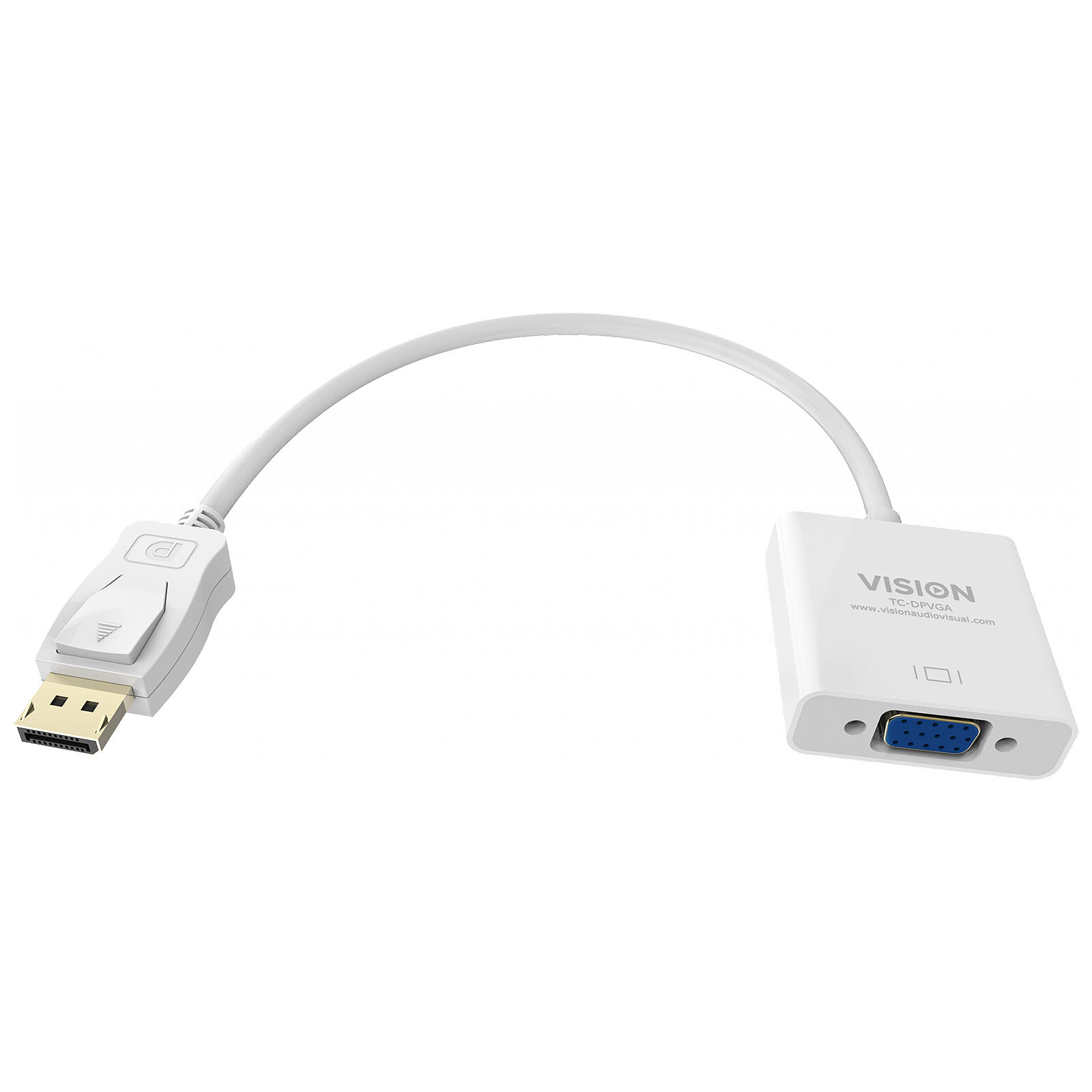 GENERIQUE Adaptateur DisplayPort vers VGA (Blanc)