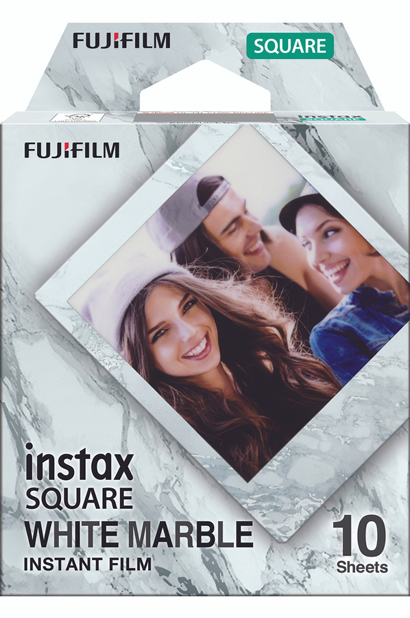 Fujifilm Film instantane Square Blanc Marble 10 Vues