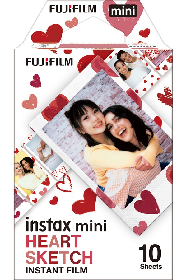 Fujifilm 10 Films Instantané Mini Heart Sketch