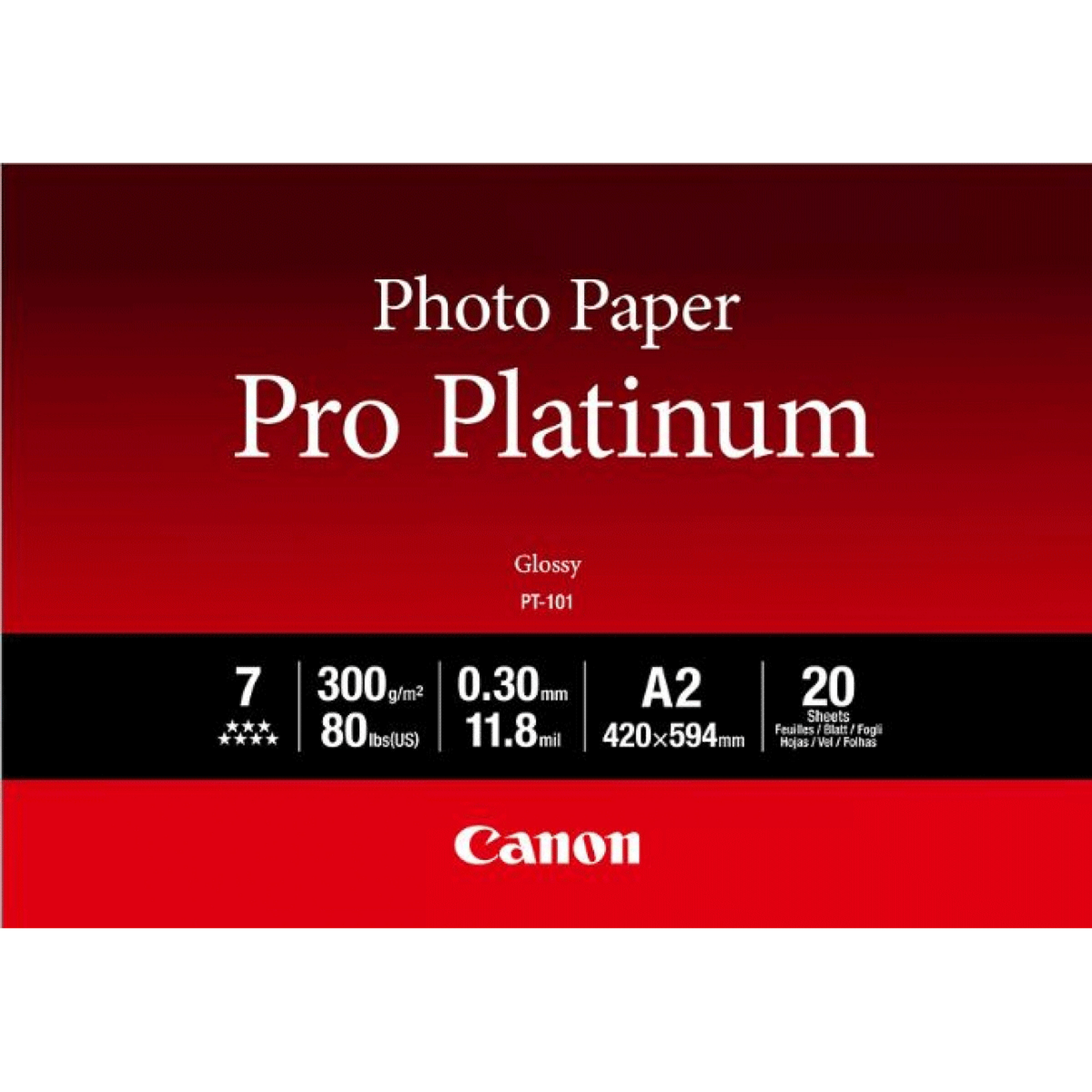 CANON PT-101 A2 Photo Paper Platinum 20 Sheets