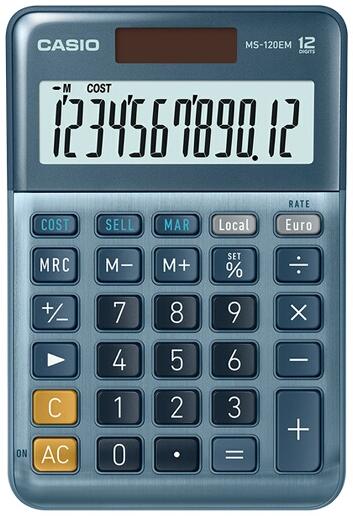 Casio Calculatrice de bureau MS-120-EM