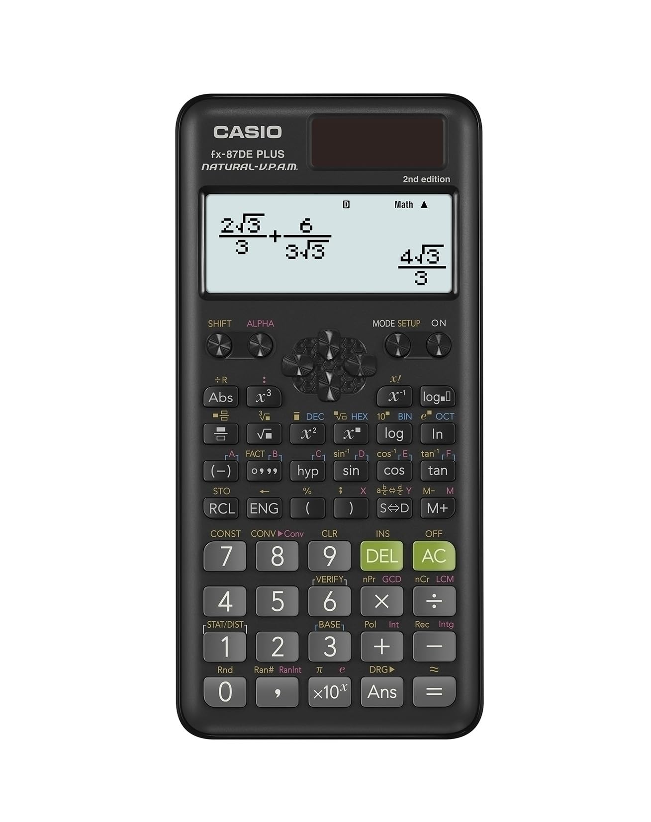 Casio Schulrechner, FX-87 DE PLUS-2 Solar/ Battery