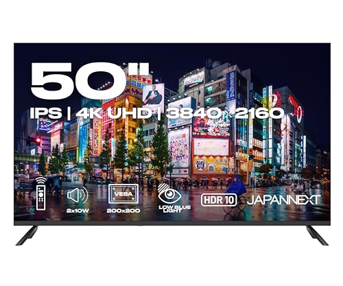 JAPANNEXT Écran LED 50 Pouces UHD Dalle IPS 60Hz