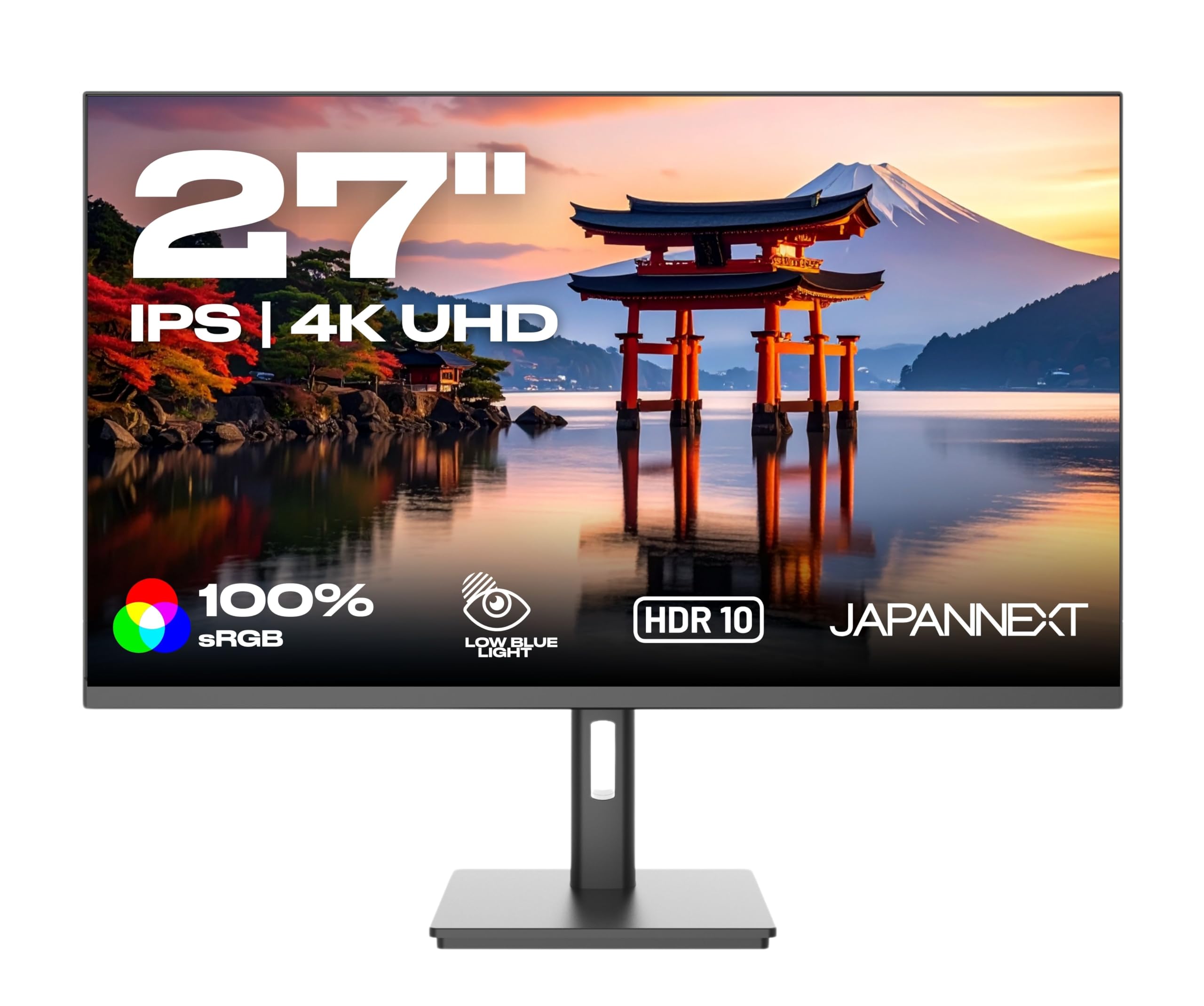 JAPANNEXT Écran PC 27 Pouces 4K UHD Dalle IPS 60Hz