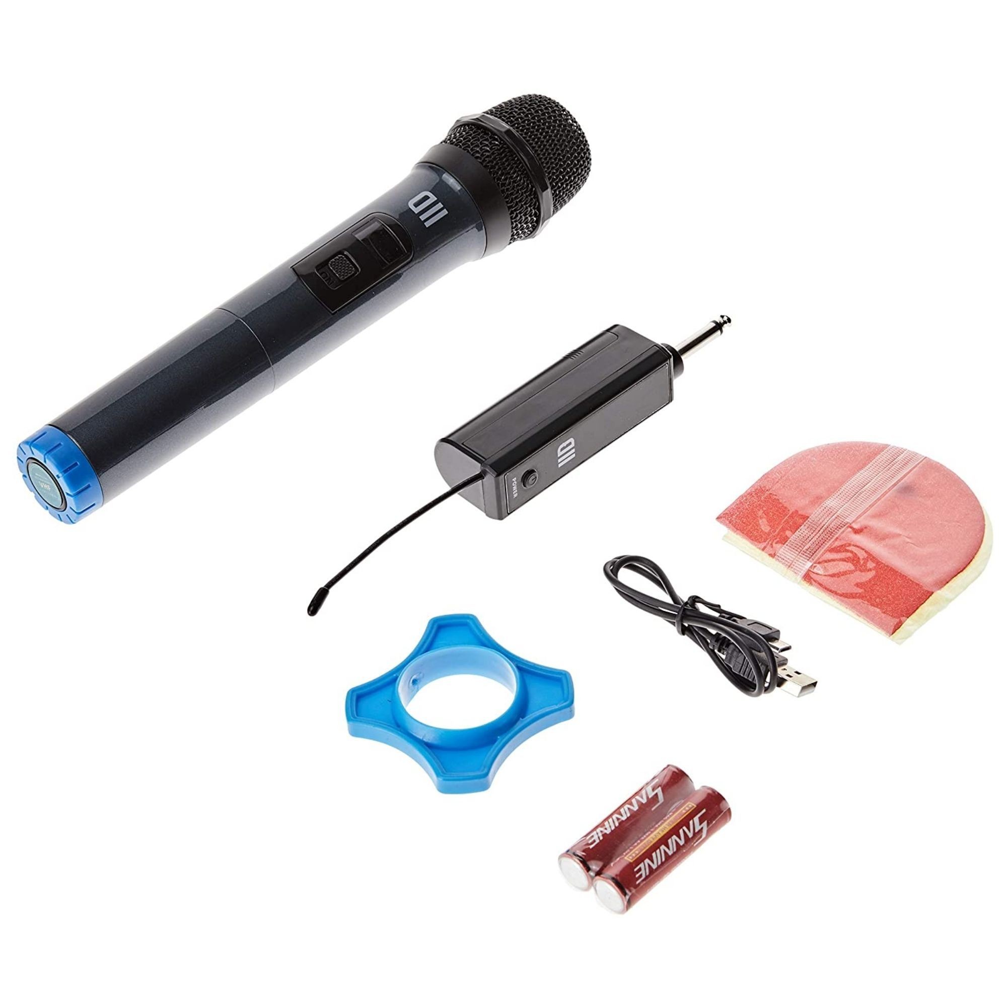 D2 Diffusion Microphone dynamique DII omnidirect sans fil , avec Ã©cran recepteur rechargeable
