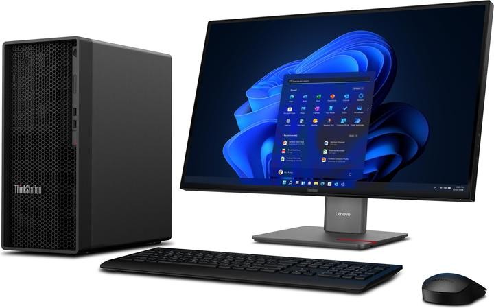 LENOVO ThinkStation P2 Tower Gen 2, Intel® Core Ultra 7 265 vPro® (E-cores up to 4.60GHz, 30MB), W11P64 FR/CF/EN, 32.0GB, 1x1TB SSD M.2 2280 PCIe Gen4 Performance TLC Opal, 1xNVIDIA® GeForce RTX 5070 12GB, 750W, 3 Year On-site , USB, Calliope, Black-Fre