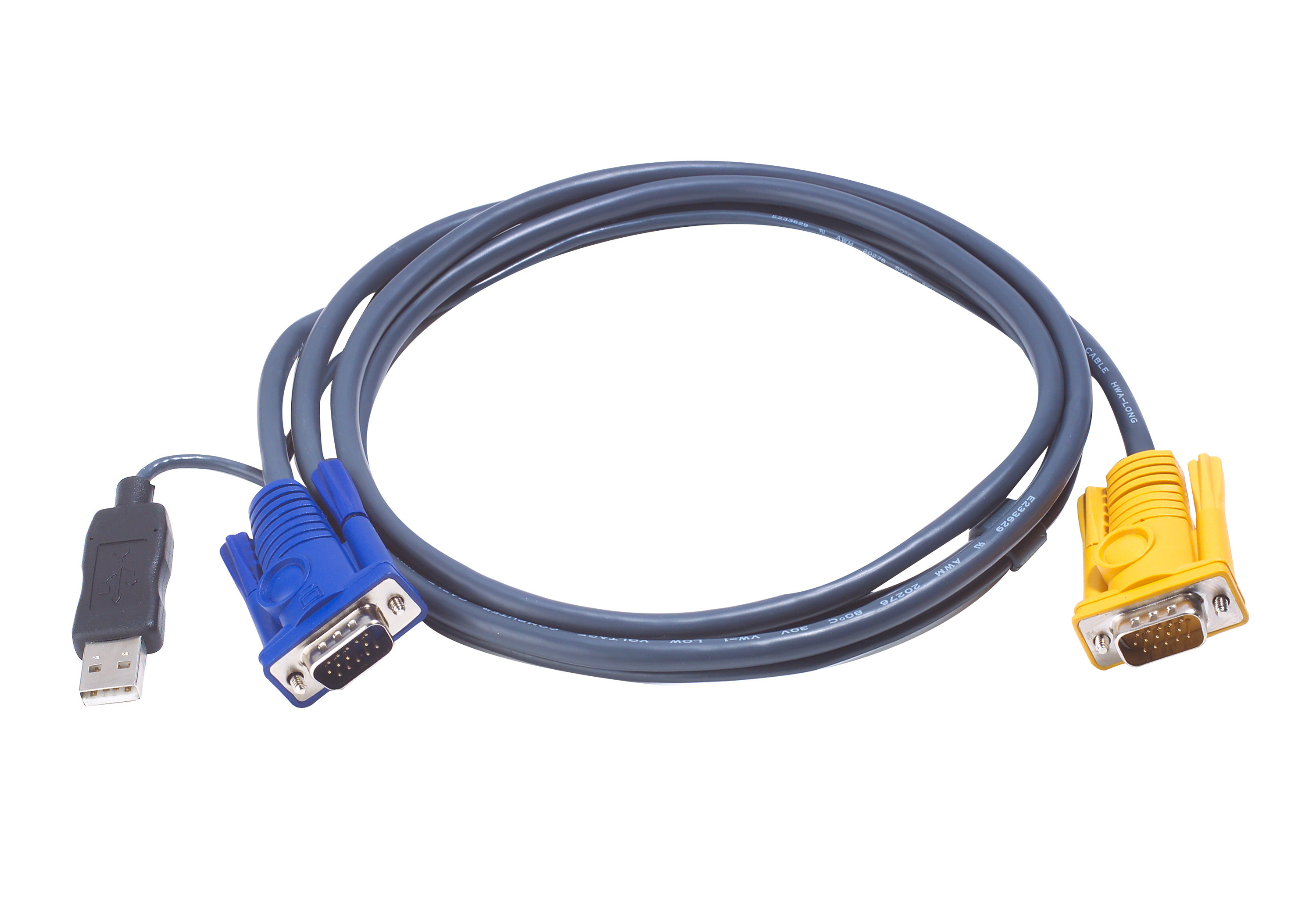 Aten Cable For KVM CS1208CS1216CL1200L(M)CL1208L(M)CL1216L(M)KH0116 USB Cable at PC Side For USB USB Mac Computer 1.8mtr