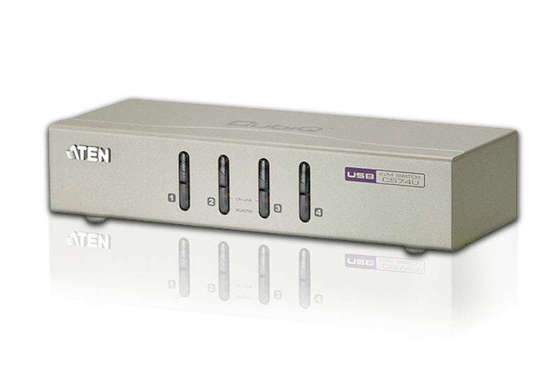 Aten Aten CS74U kvm 4 ports VGA/USB/Audio + cables