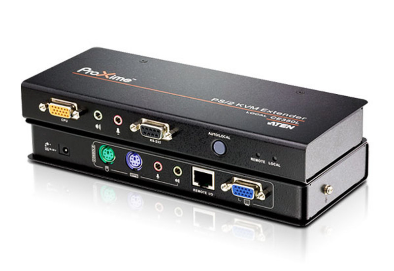 Aten PS/2 VGA Cat 5 KVM Extender (150m) withLocal Console and Audio