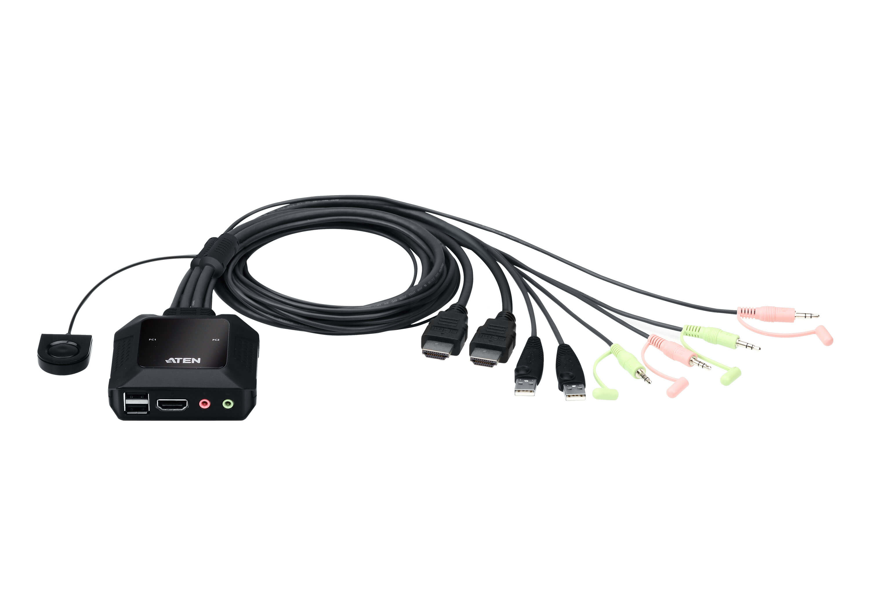 Aten CS22H Switch KVM HDMI 4K/USB avec télécommande