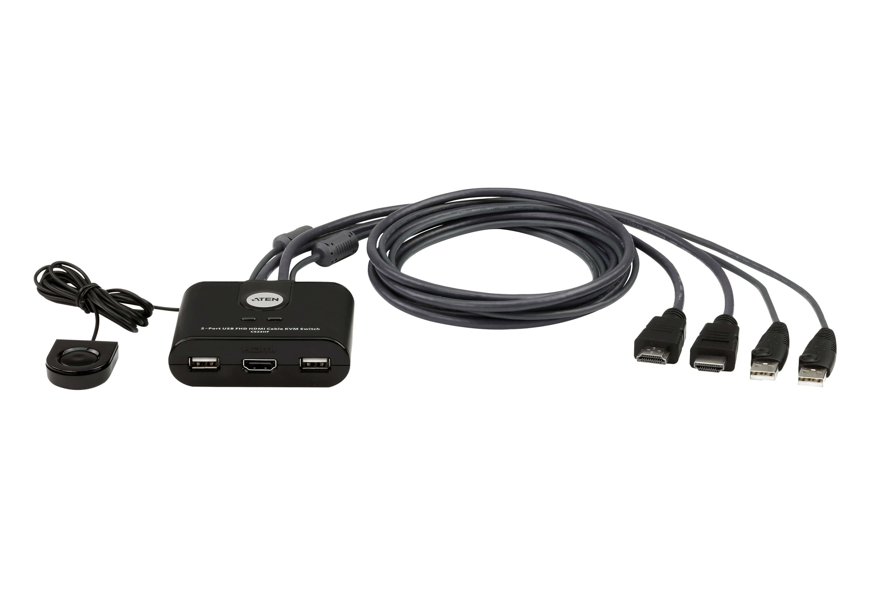 Aten CS22HF Switch KVM HDMI 1080p / USB avec télécommande