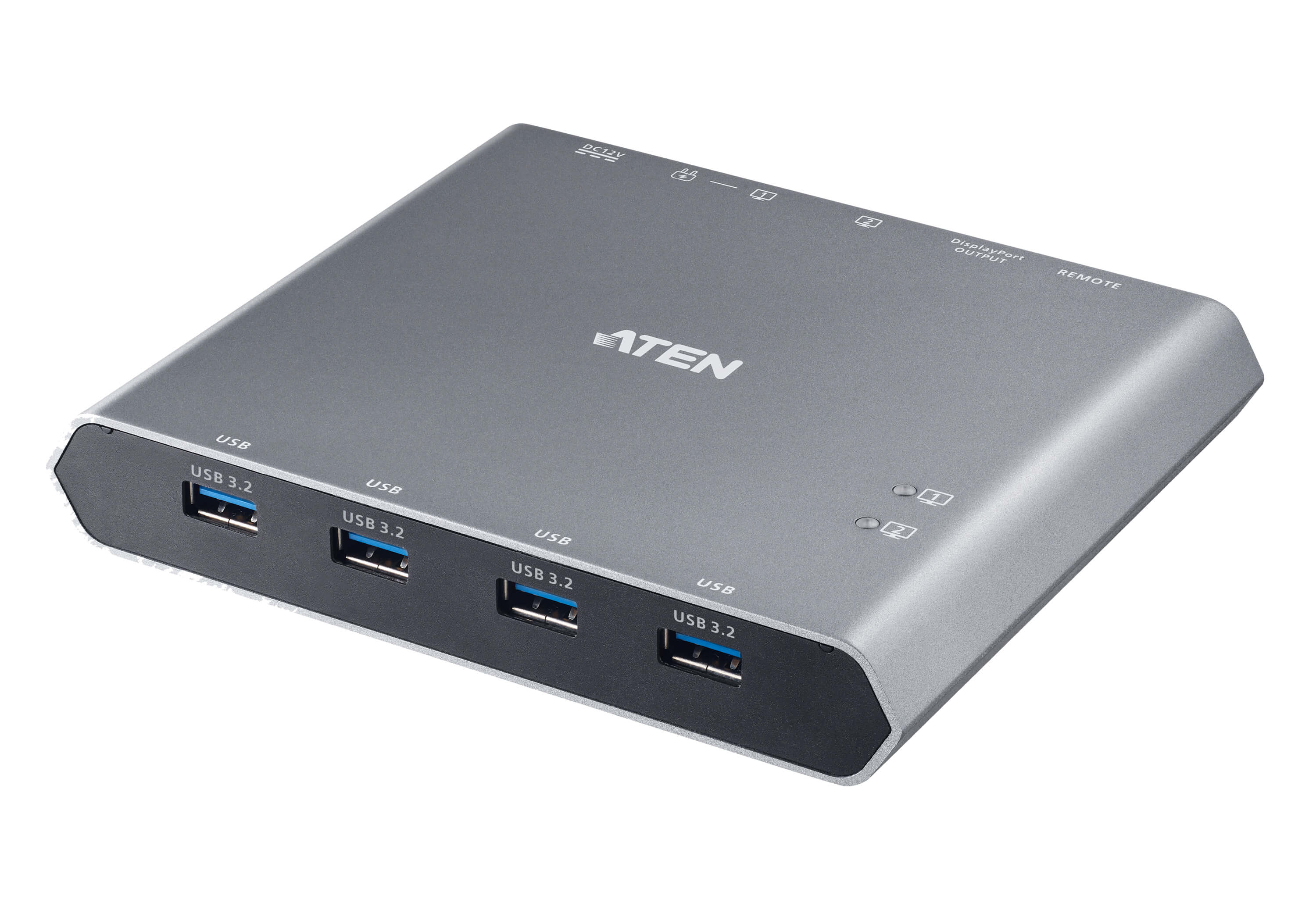 Aten 2-Port USB-C 4K DisplayPort KVM Dock Switch with Power Pass-through and USB 3.2Peripheral Support