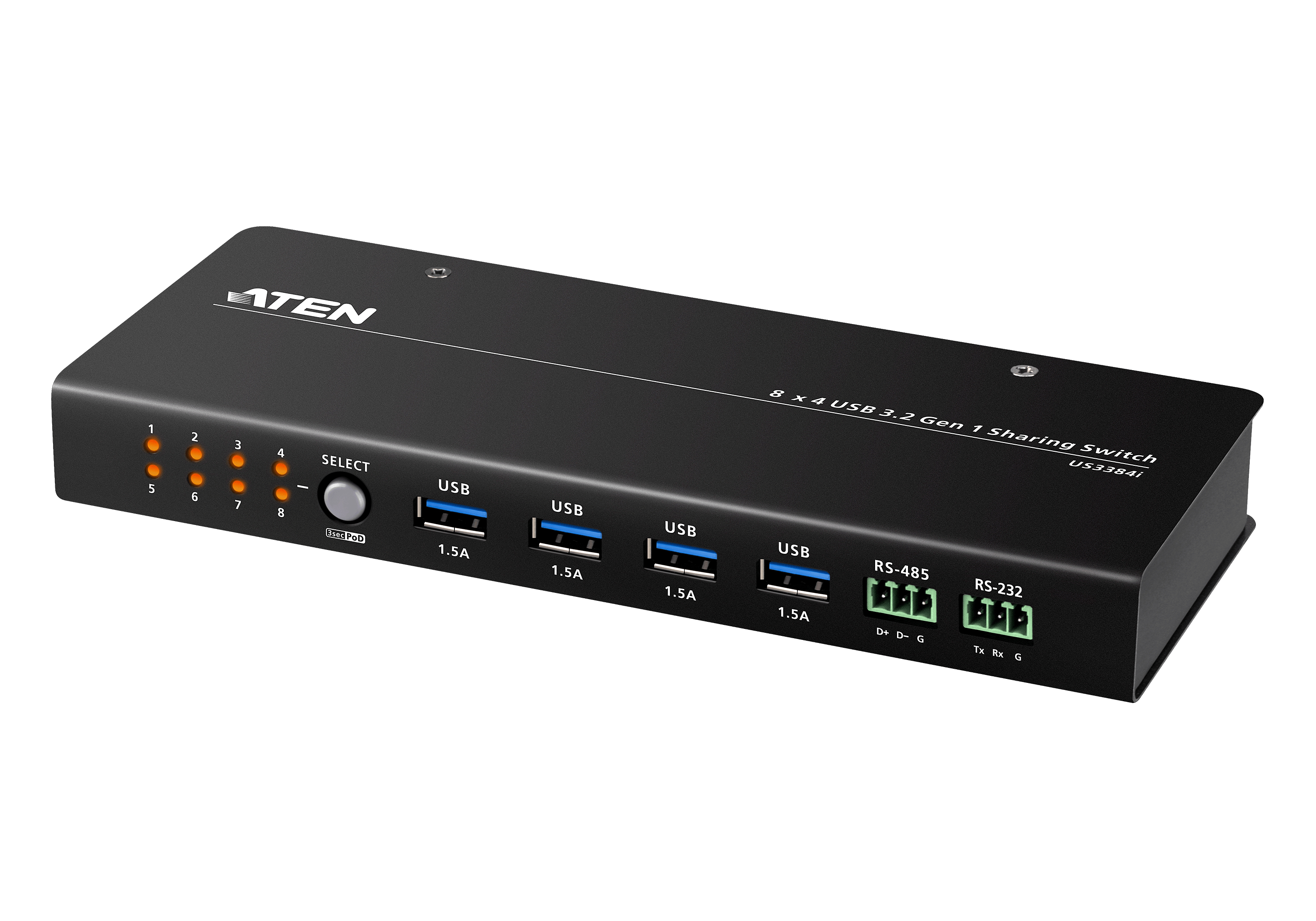 Aten US3384I Switch Indust. 4 ports USB 3.2 partagés pour 8