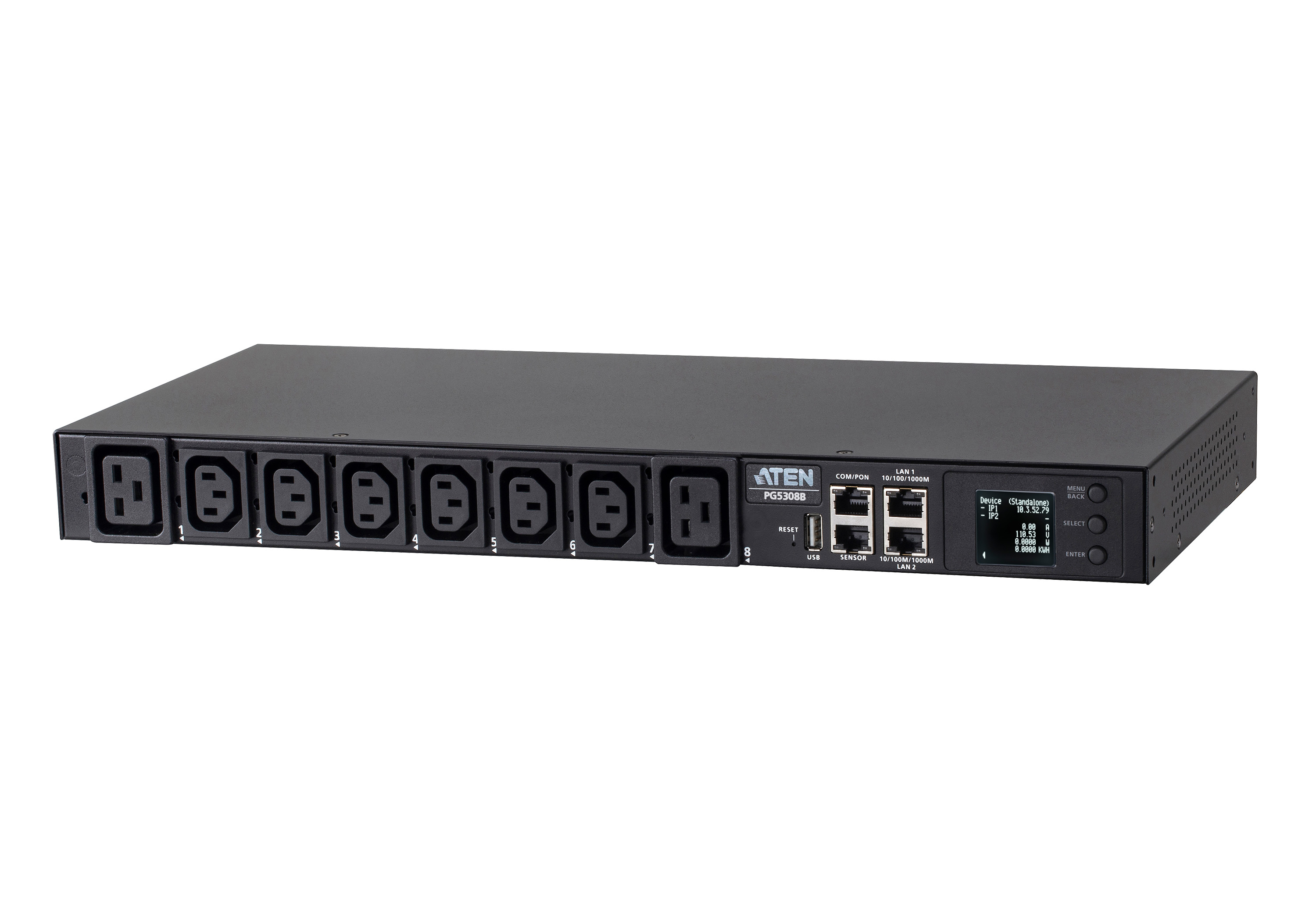 Aten 30A/32A 8-Outlet 1U Metered eco PDU