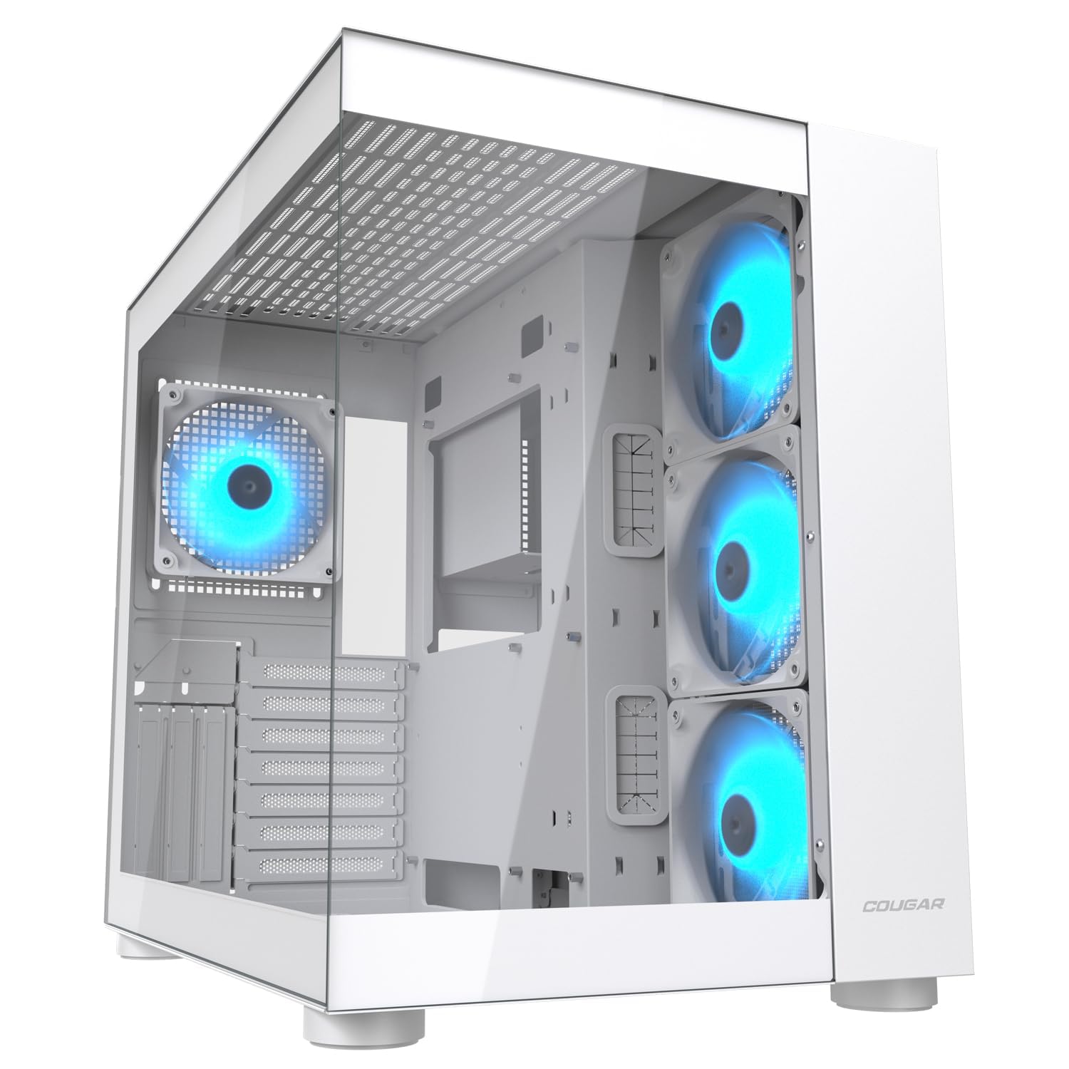 Cougar Boitier Moyen Tour ATX Cougar FV150 RGB avec panneaux vitrés (Blanc)