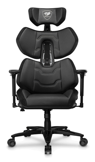 Cougar Chaise gaming COUGAR Terminator Elite 135 kg dossier inclinable 4D accoudoirs noirs/argent