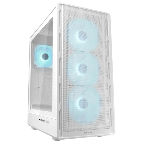 Cougar Gaming Boitier Moyen Tour ATX Cougar AirFace Pure Pro RGB avec panneaux vitrés (Blanc)