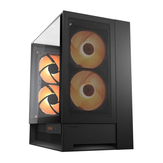 Cougar Gaming Boitier Moyen Tour ATX Cougar OmnyX RGB avec panneaux vitrés (Noir)
