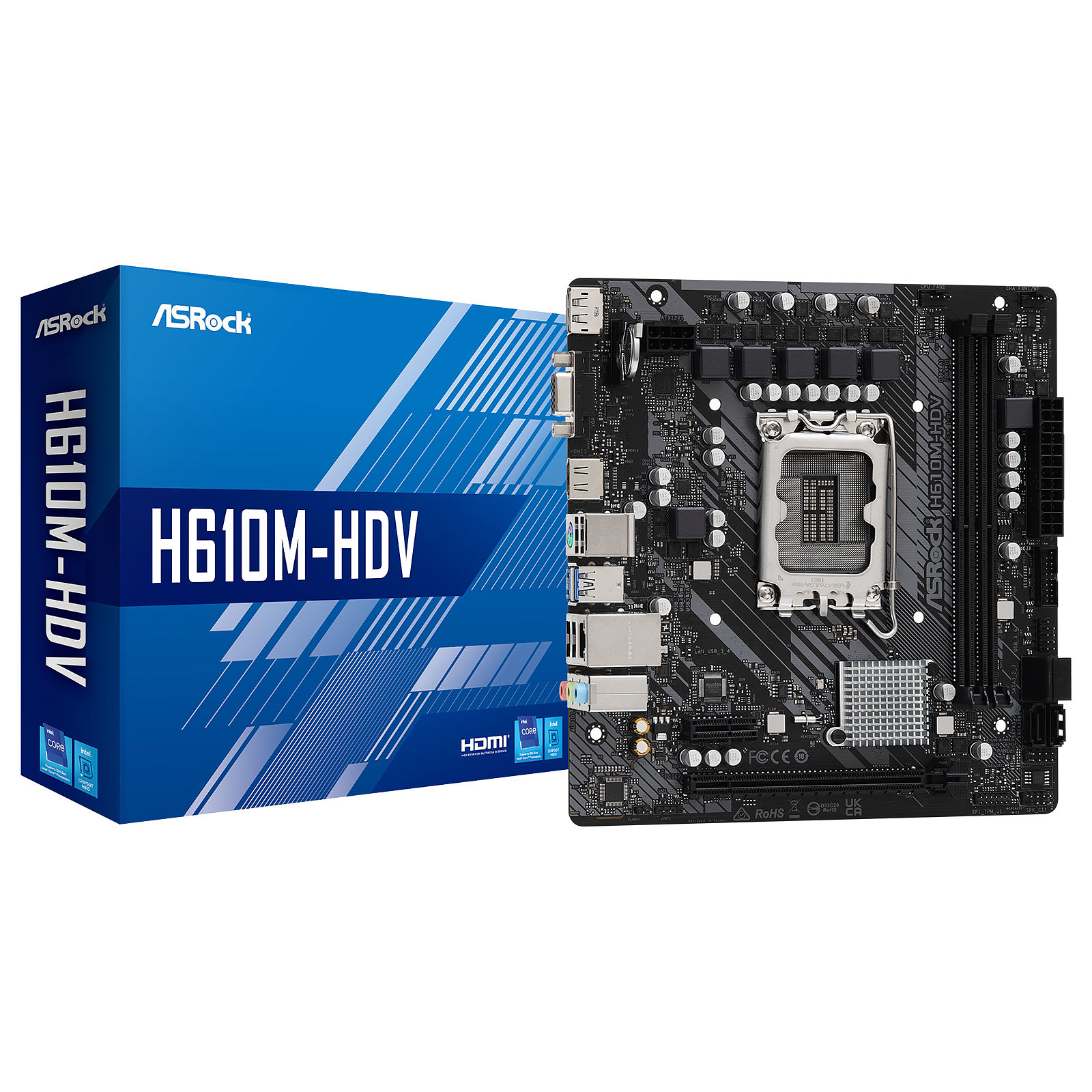 ASROCK Carte Mère H610M-HDV (Intel LGA 1700) Micro ATX