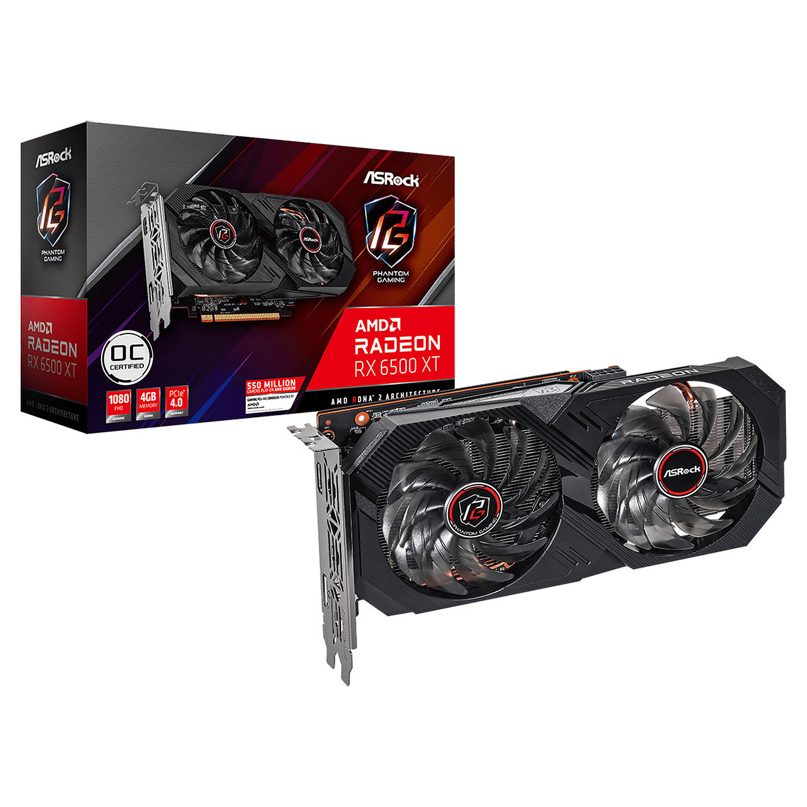 ASROCK Radeon RX 6500 XT Phantom Gaming D 4GB OC