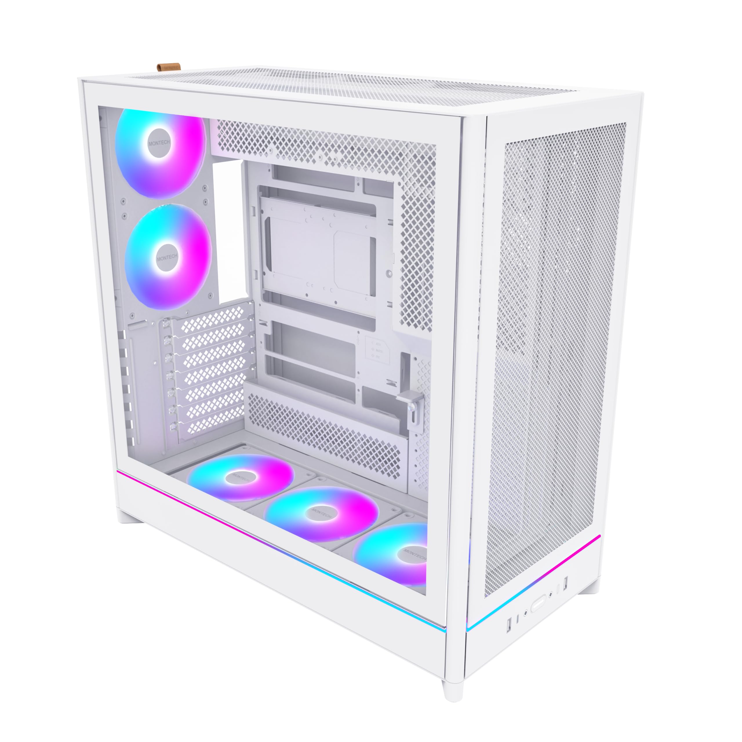 Montech HS01 PRO PC-Gehäuse, Midi-Tower, ATX, aRGB, Tempered Glass