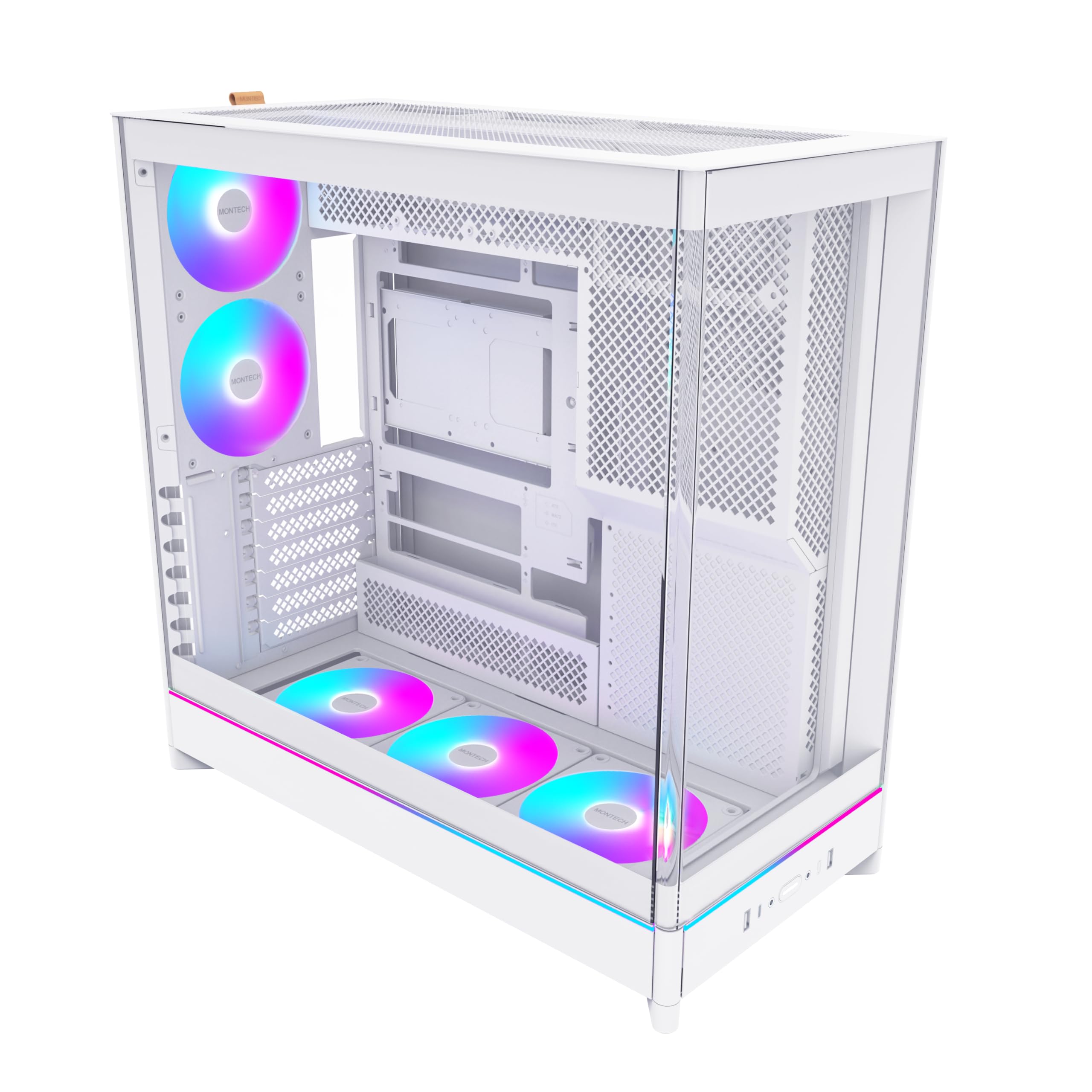 Montech HS02 PRO PC-Gehäuse, Midi-Tower, ATX, Tempered Glass, ARGB