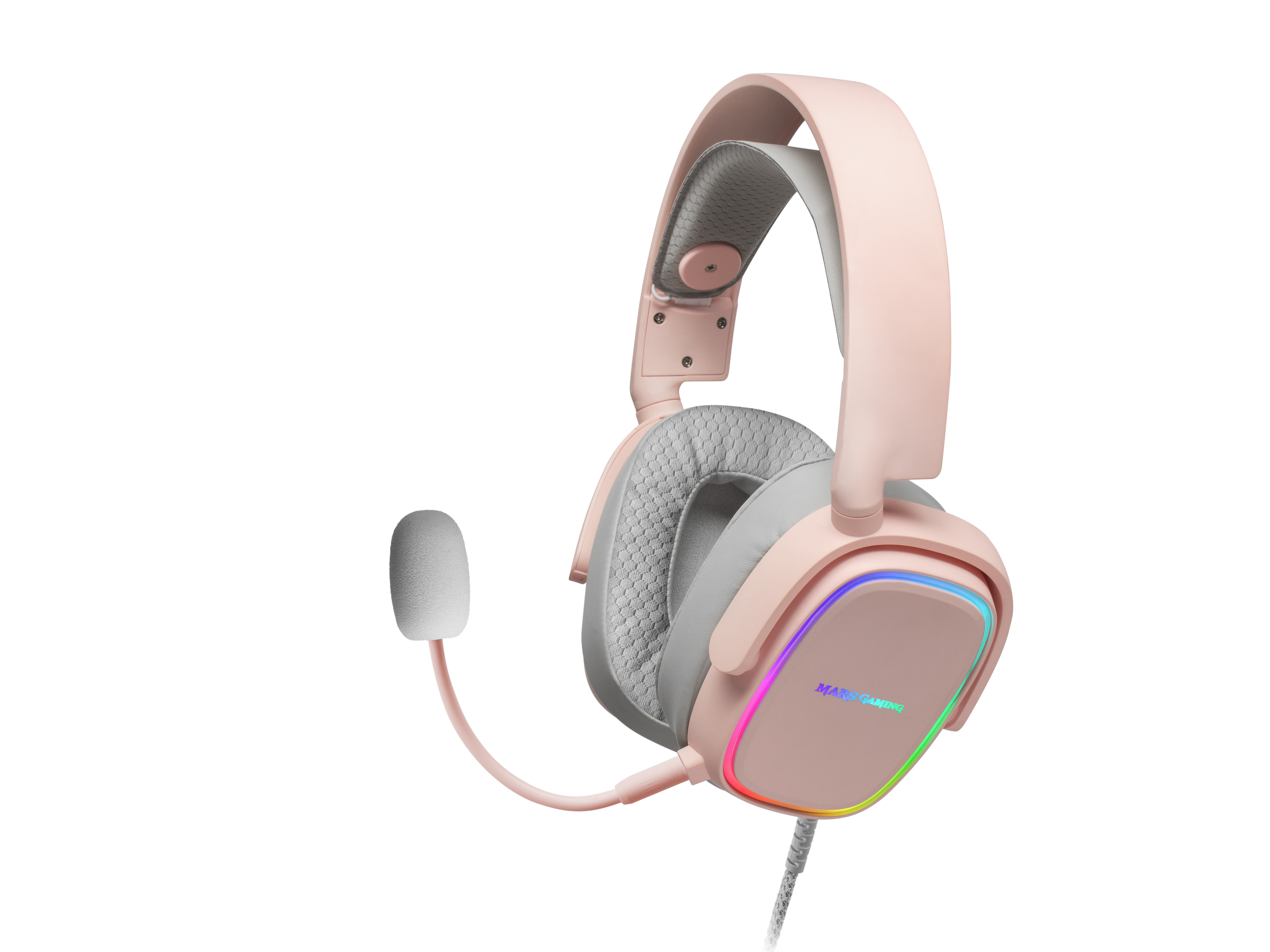 MARS GAMING Casque Micro Gamer MHAX RGB (Rose)