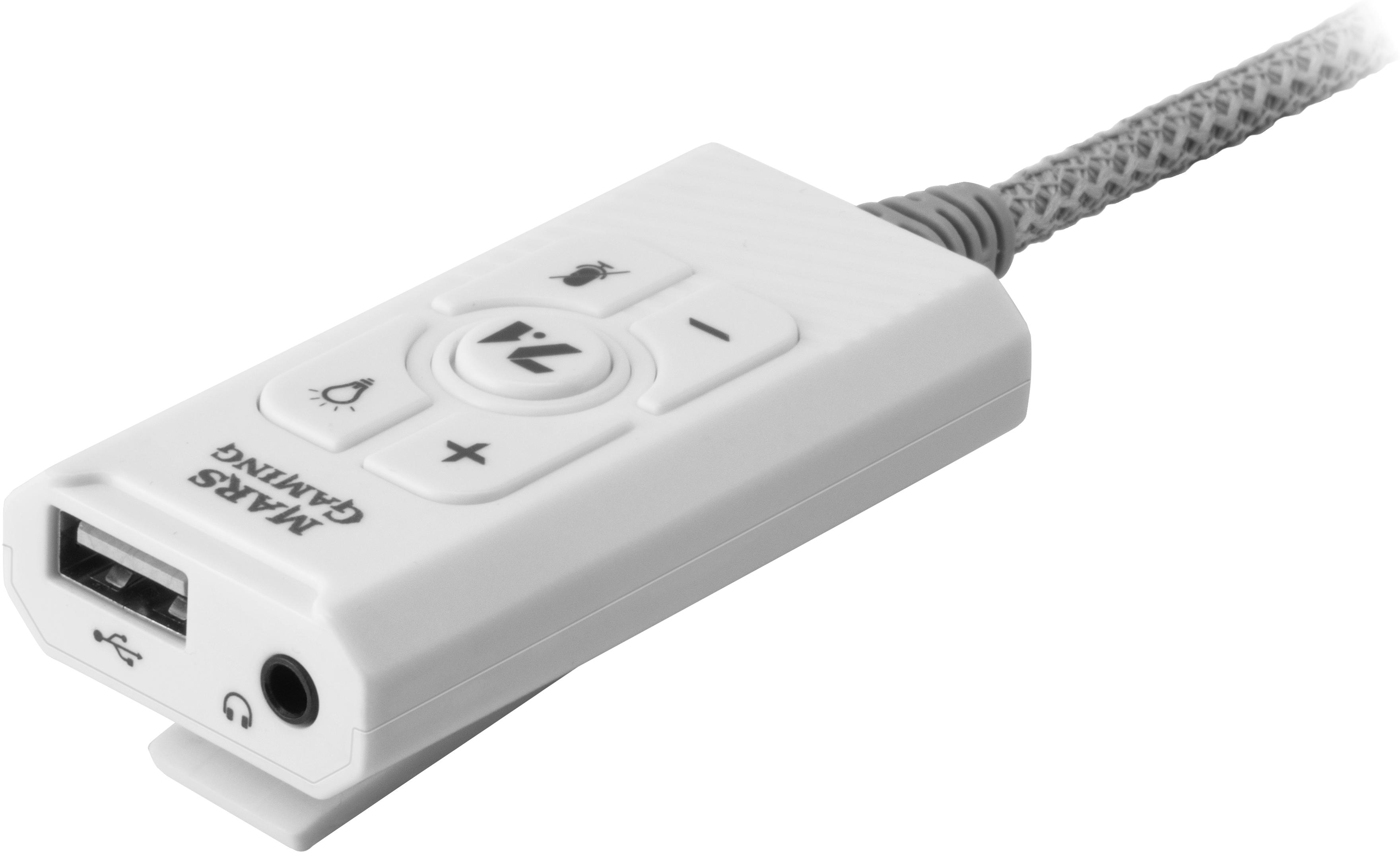 MARS GAMING Carte Son externe 7.1 MSC2 Premium USB (Blanc)