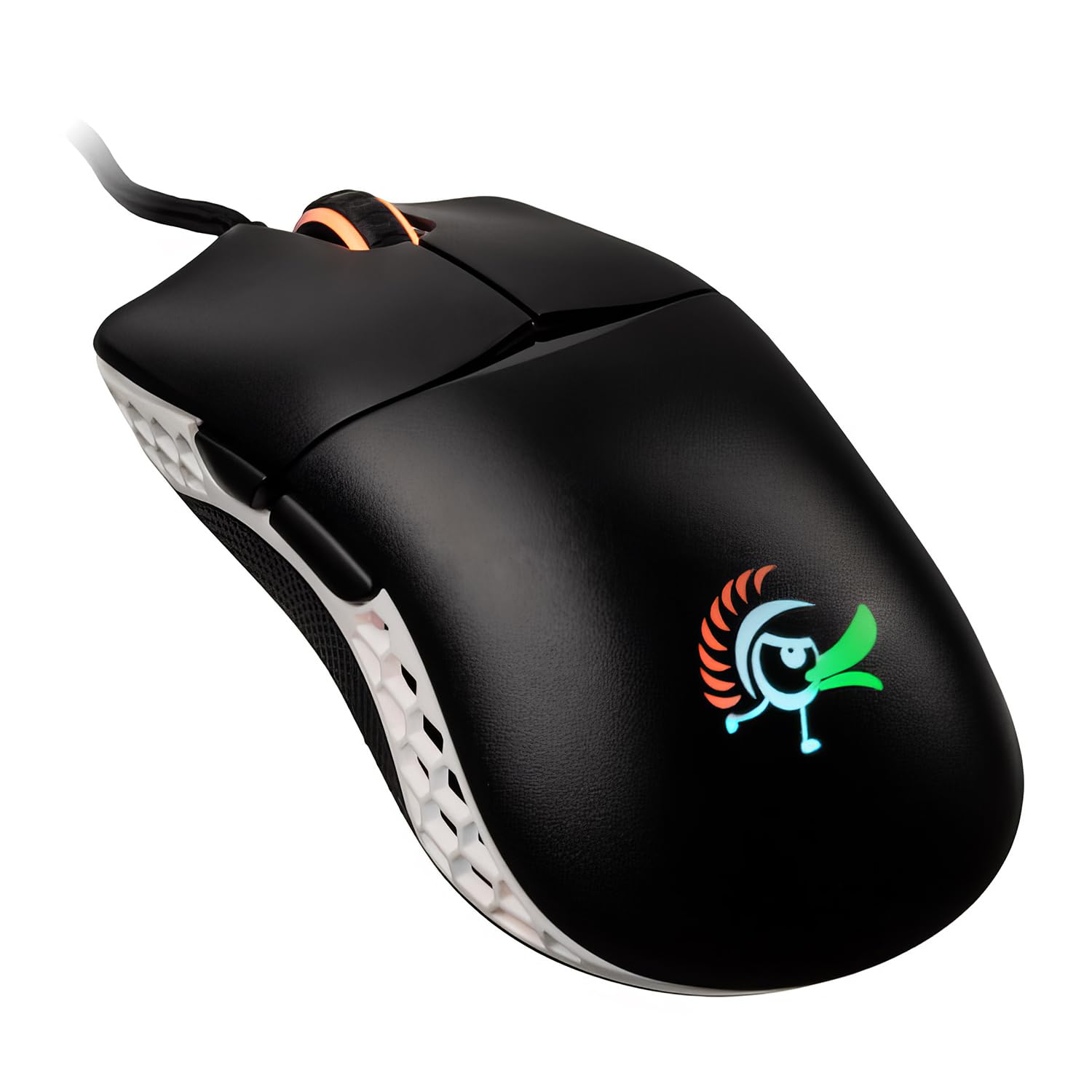 Ducky Souris filaire Gamer Ducky Feather Omron RGB (Noir/Blanc)