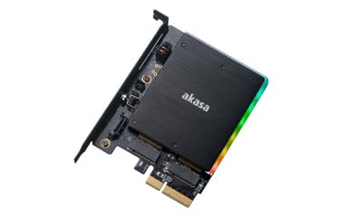 AKASA M.2 PCI-E SATA RGB LED Adapter Karte