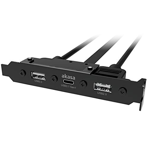 AKASA Internes USB 3.0/2.0 sur externes USB-C et 2x USB 2.0 Typ-A Adapterkabel