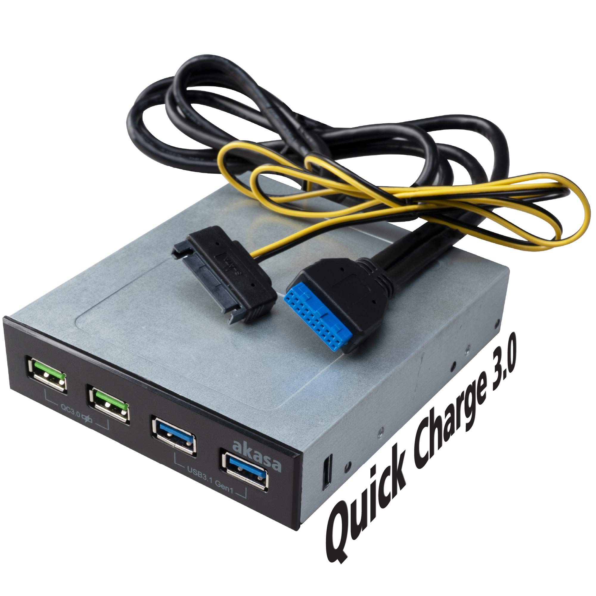 AKASA USB 3.1 Gen2 et Quick Charge Panel 3,5 Pouces
