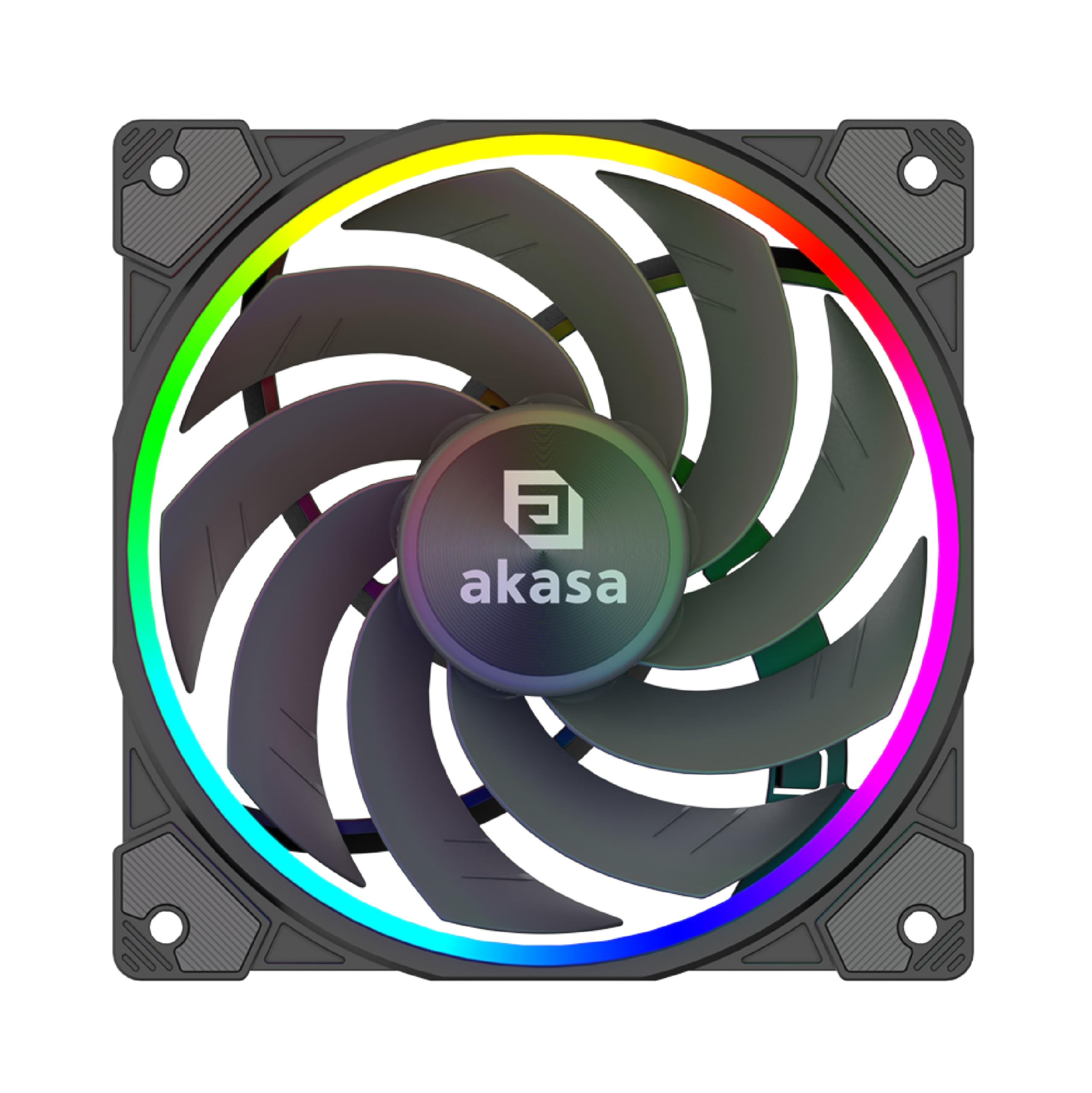 AKASA SOHO AR12, Reverse Blade Addressable-RGB Ventilateur, noir
