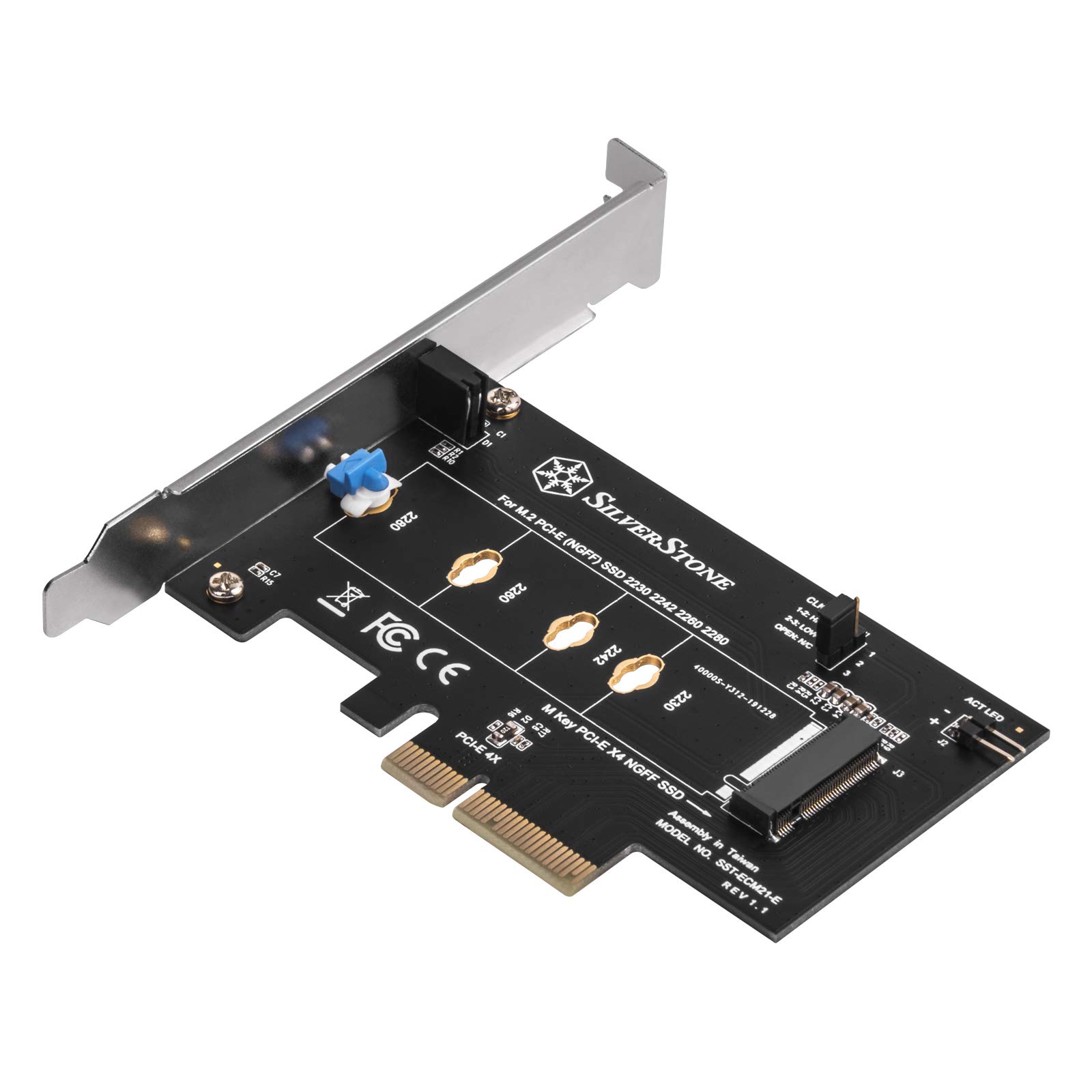 SILVERSTONE SST-ECM21-E M.2 Adapterkarte, PCIe 4.0, 1x M-Key