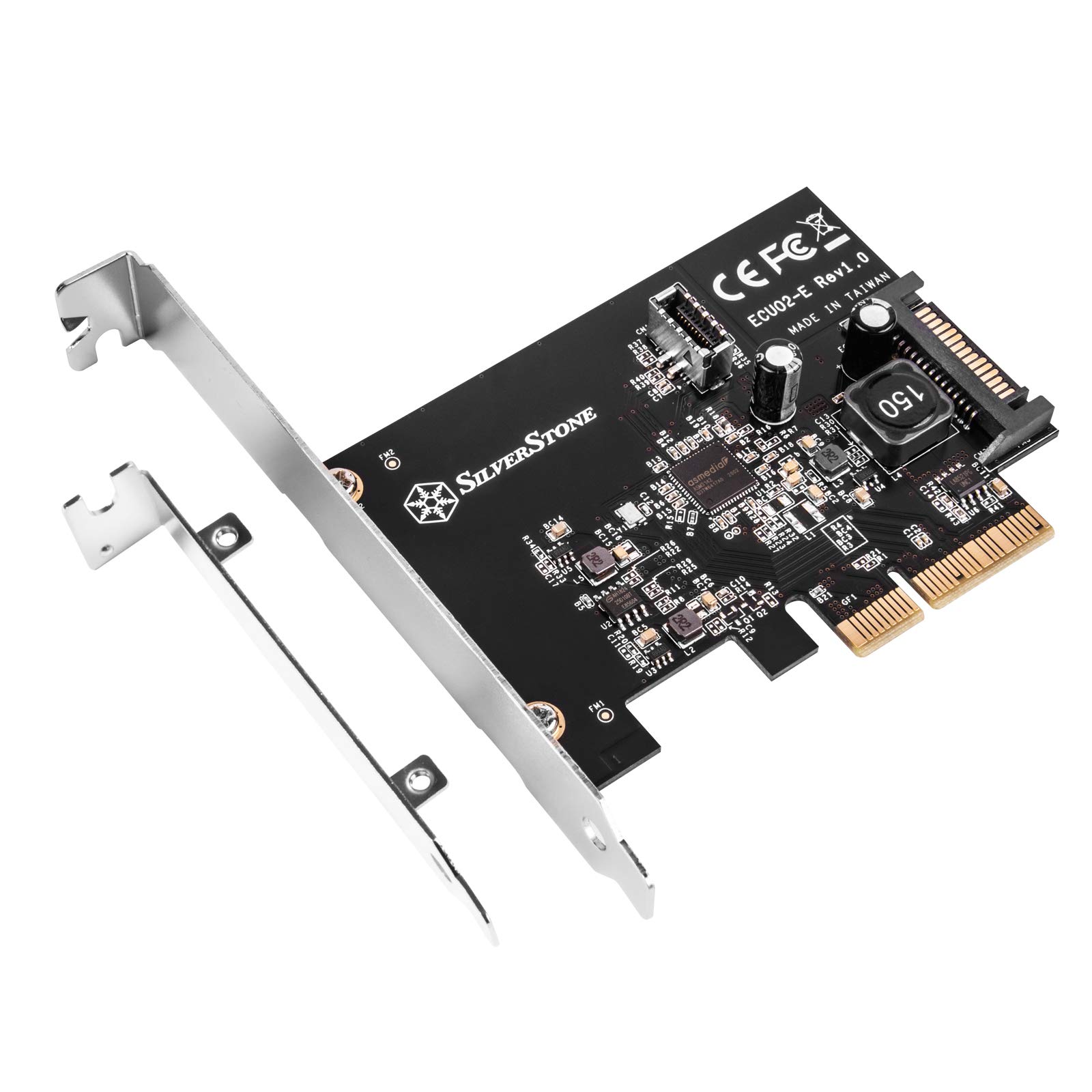 SILVERSTONE SST-ECU02-E USB-Adapterkarte, PCIe 3.0, 1x USB-C 3.1 intern