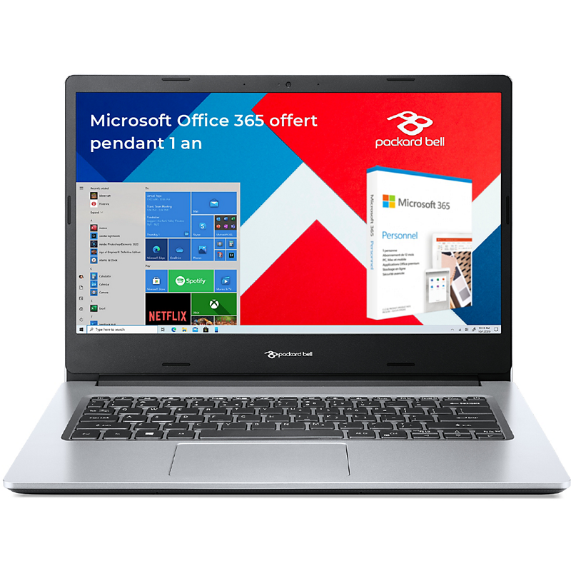 Packard Bell ordinateur portable b114-33-c3n8 + office 365 p