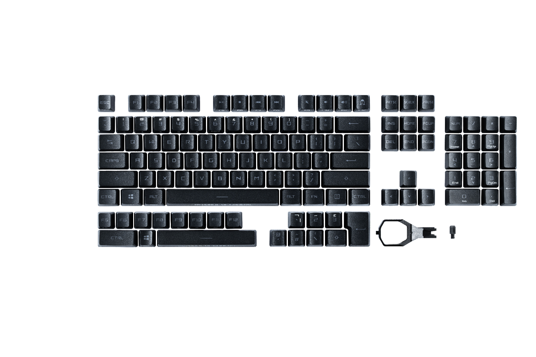 ASUS ROG PBT Doubleshot Keycap-Set für ROG RX Switches (schwarz